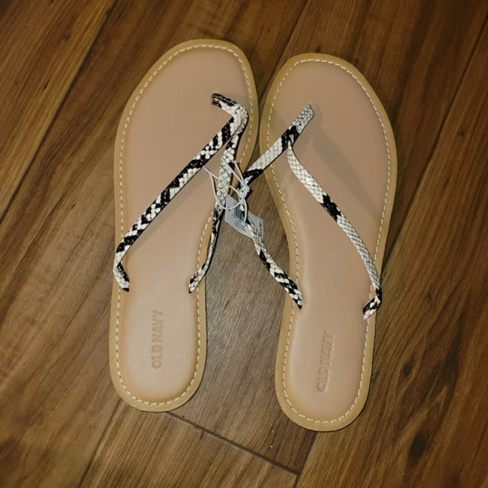 Faux-Leather Capri Sandals